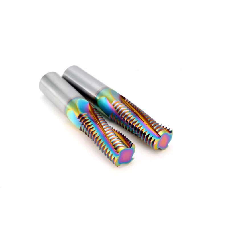 DLC کامل دندان ها Rainbow Threading End Mill Cutter HRC65 برای آلومینیوم فولاد ضد زنگ