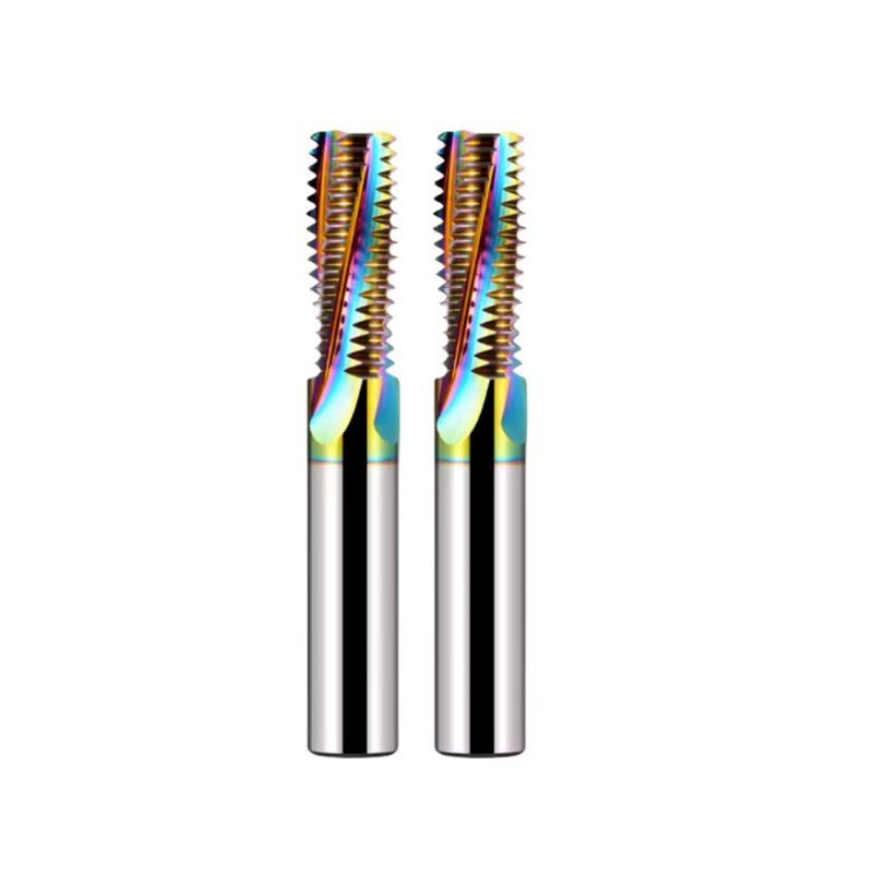 DLC کامل دندان ها Rainbow Threading End Mill Cutter HRC65 برای آلومینیوم فولاد ضد زنگ
