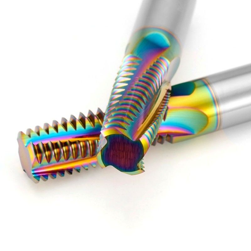 DLC کامل دندان ها Rainbow Threading End Mill Cutter HRC65 برای آلومینیوم فولاد ضد زنگ