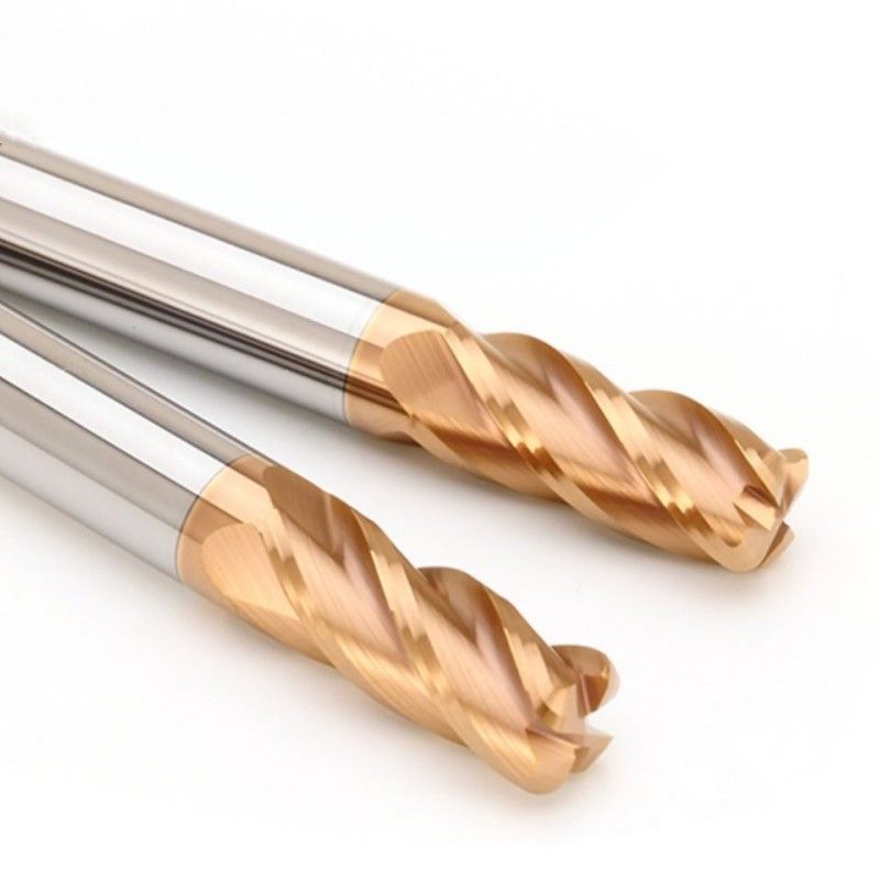 D4 D20 کاربید پایان آسیاب ، HRC58 جامد 4 فلوت آسیاب برش برای ماشینکاری CNC