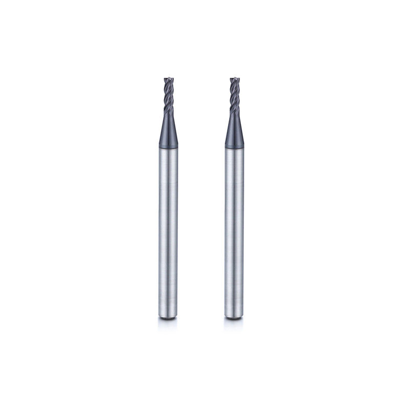 آلومینیوم گردن بلند قطر کوچک آسیاب پایان با شعاع 0.1mm گوشه