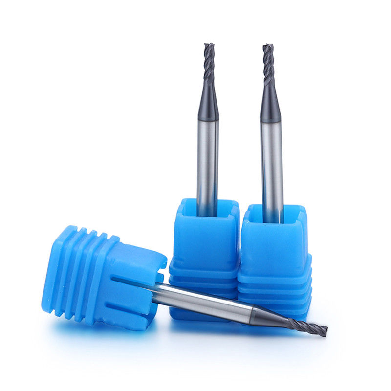 آلومینیوم گردن بلند قطر کوچک آسیاب پایان با شعاع 0.1mm گوشه