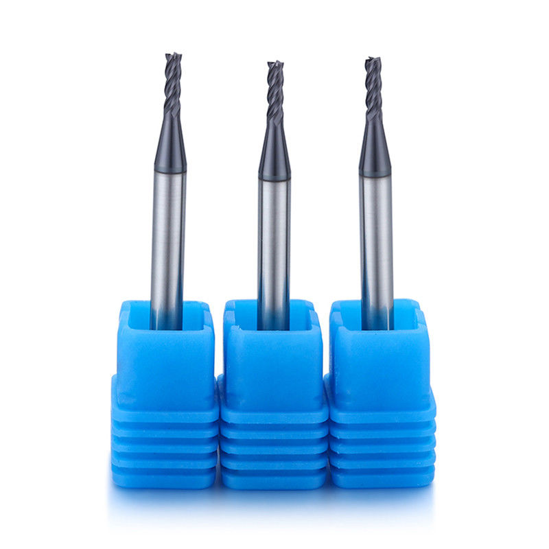 آلومینیوم گردن بلند قطر کوچک آسیاب پایان با شعاع 0.1mm گوشه
