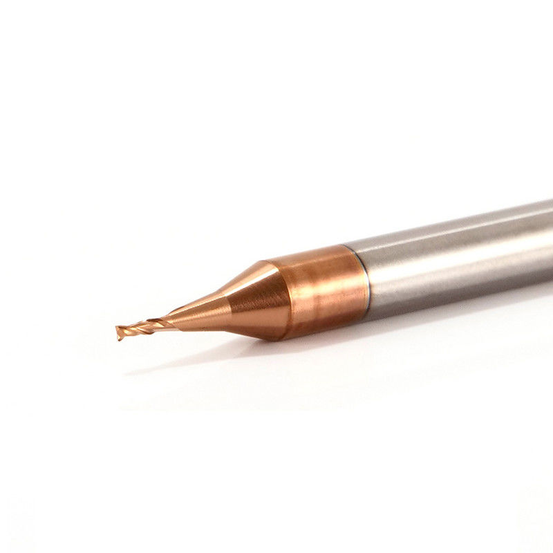 3mm Shank Micro Diameter End Mill با شعاع گوشه 0.1mm 50mm طول کلی