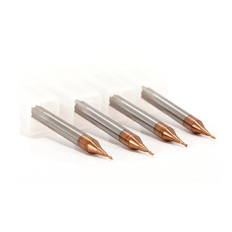 3mm Shank Micro Diameter End Mill با شعاع گوشه 0.1mm 50mm طول کلی