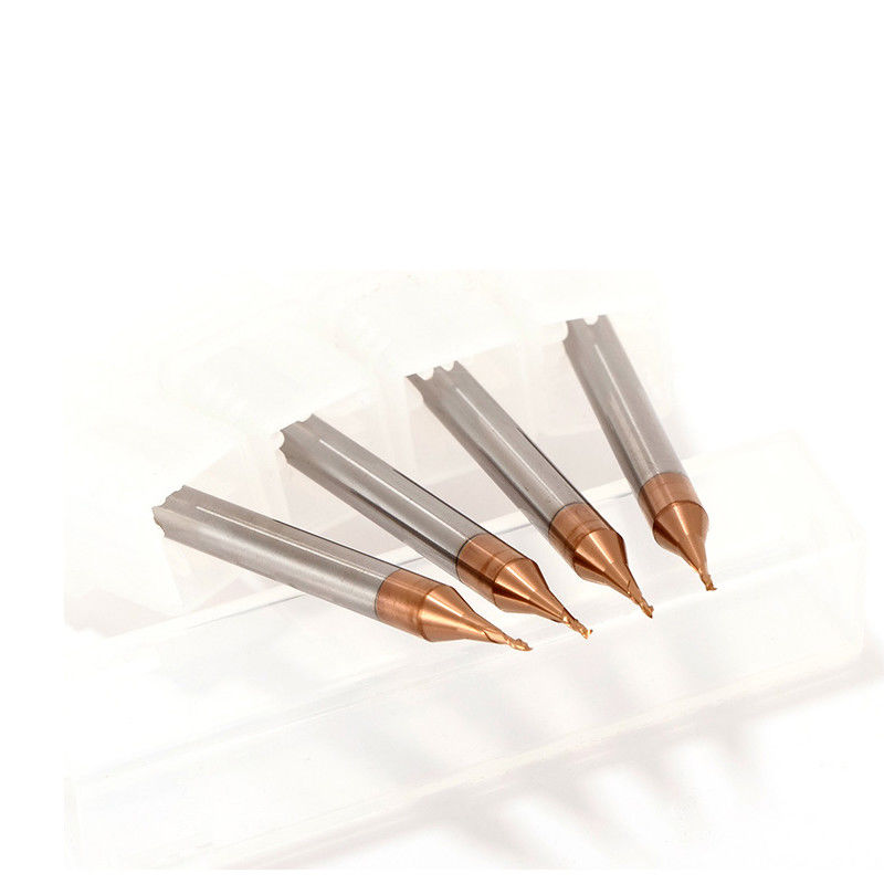 3mm Shank Micro Diameter End Mill با شعاع گوشه 0.1mm 50mm طول کلی