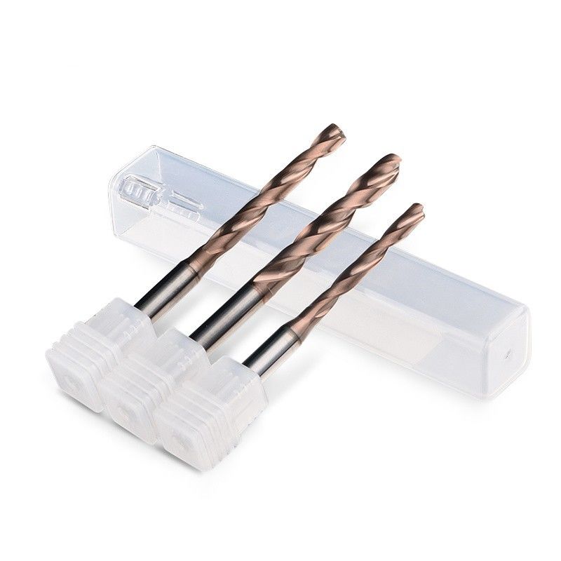 دین استاندارد خنک کننده داخلی 5xd مرحله 0.1mm حفاری کربید مارپیچ فلوت حفاری تقسیم
